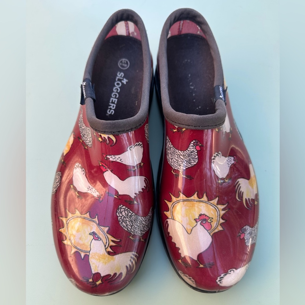 Women’s Sloggers Original Garden Shoe Size 10 Chicken Barn Red Style